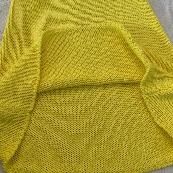 Zara 100% Cotton Yellow Knit Mini Dress Size Medium - Picture 17 of 17